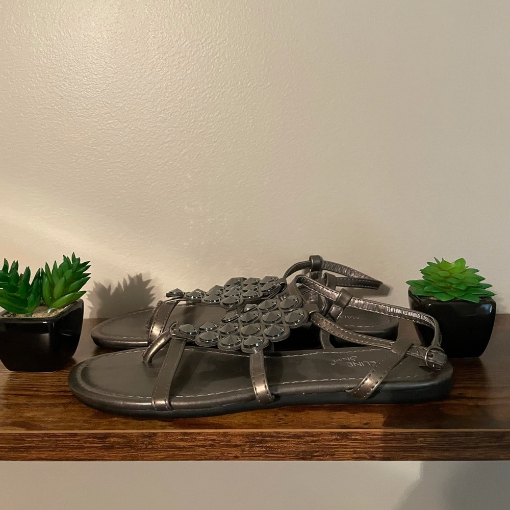 Sliver studded sandals - Picture 2 of 5